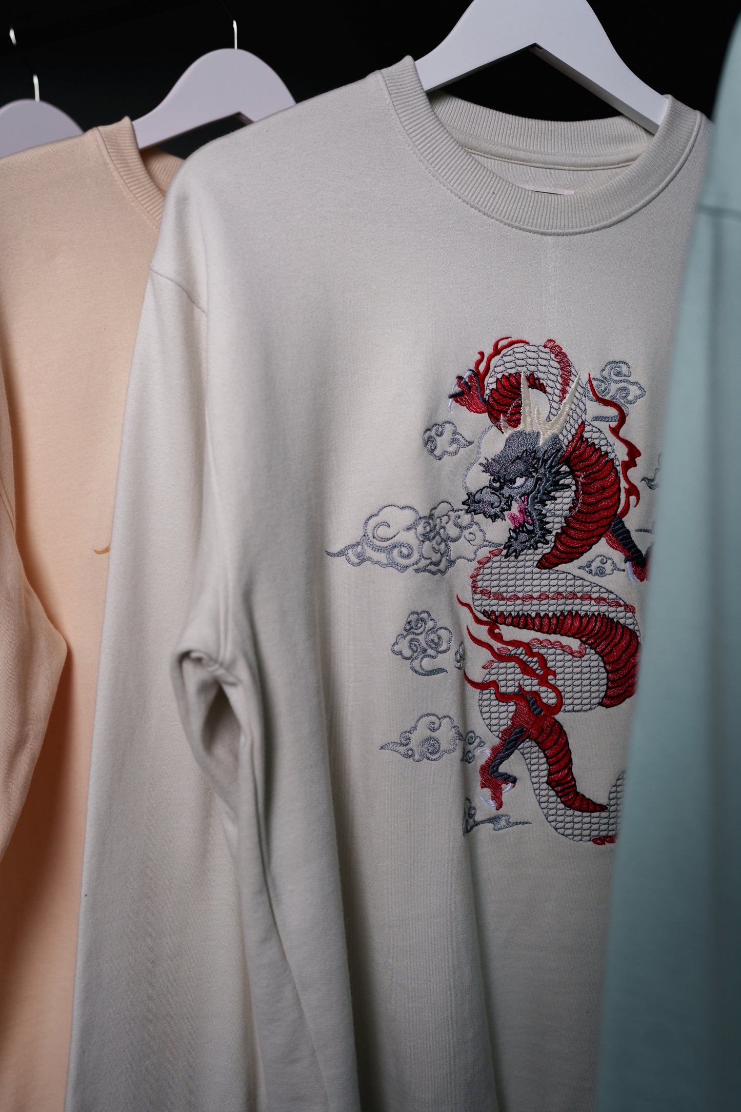 Steel Grey Dragon Crew Sweater