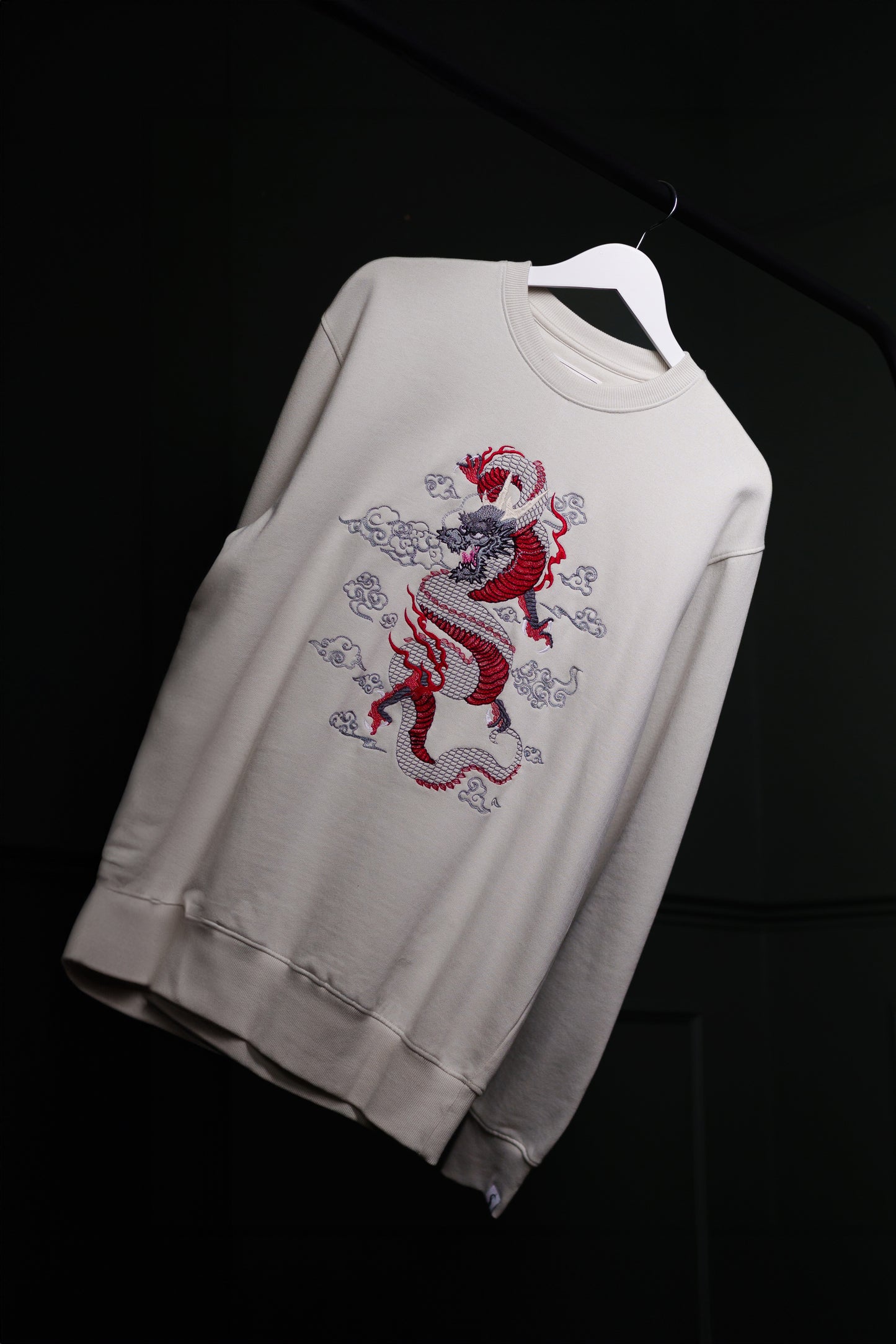 Steel Grey Dragon Crew Sweater