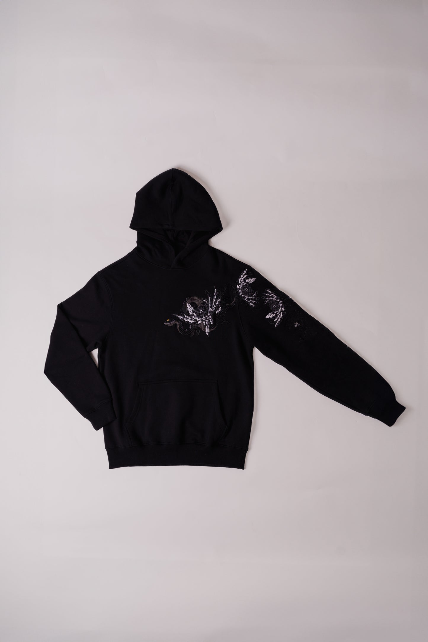 Black Mamba Embroidered Heavy Hoodie