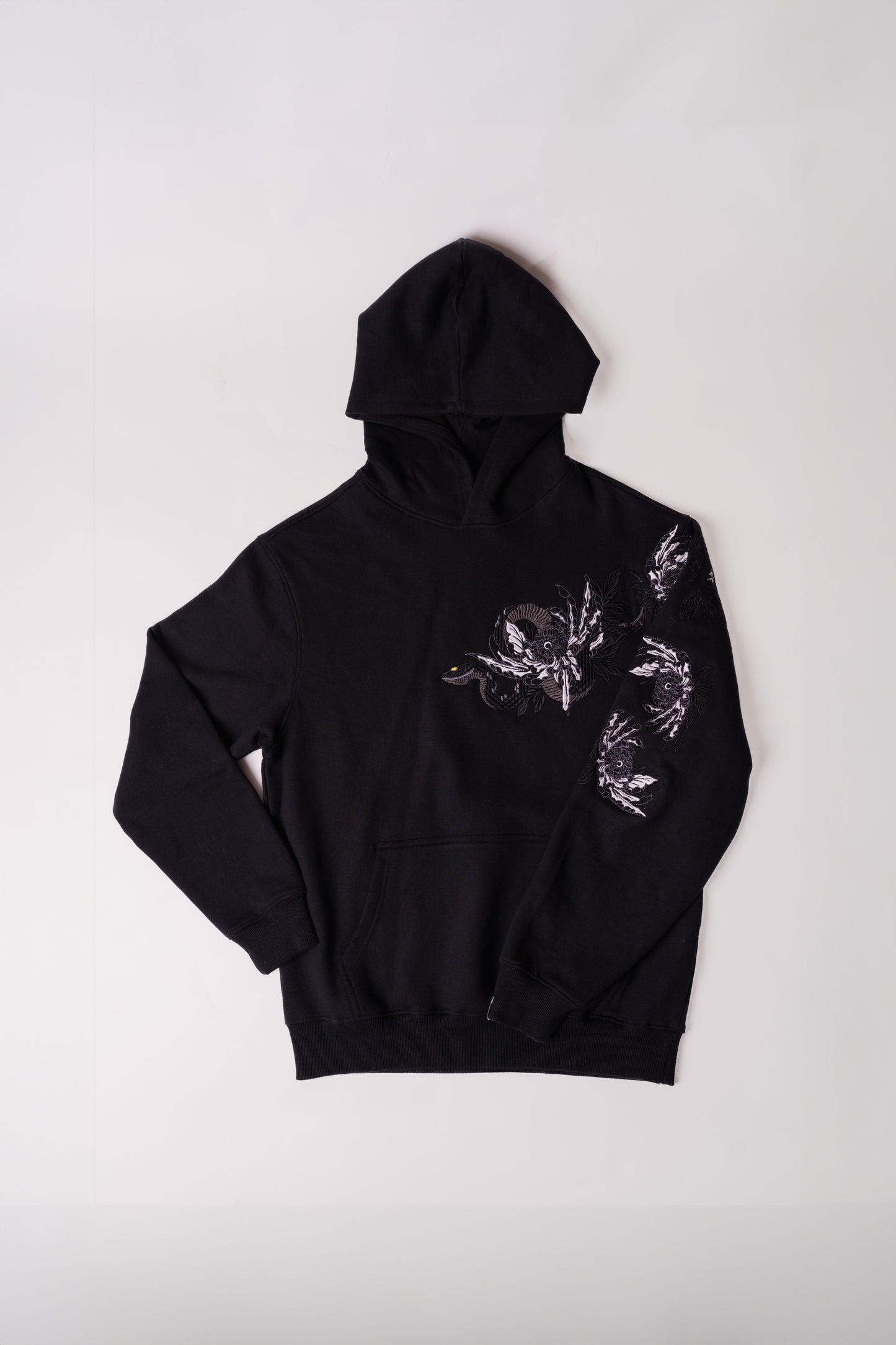 Black Mamba Embroidered Heavy Hoodie
