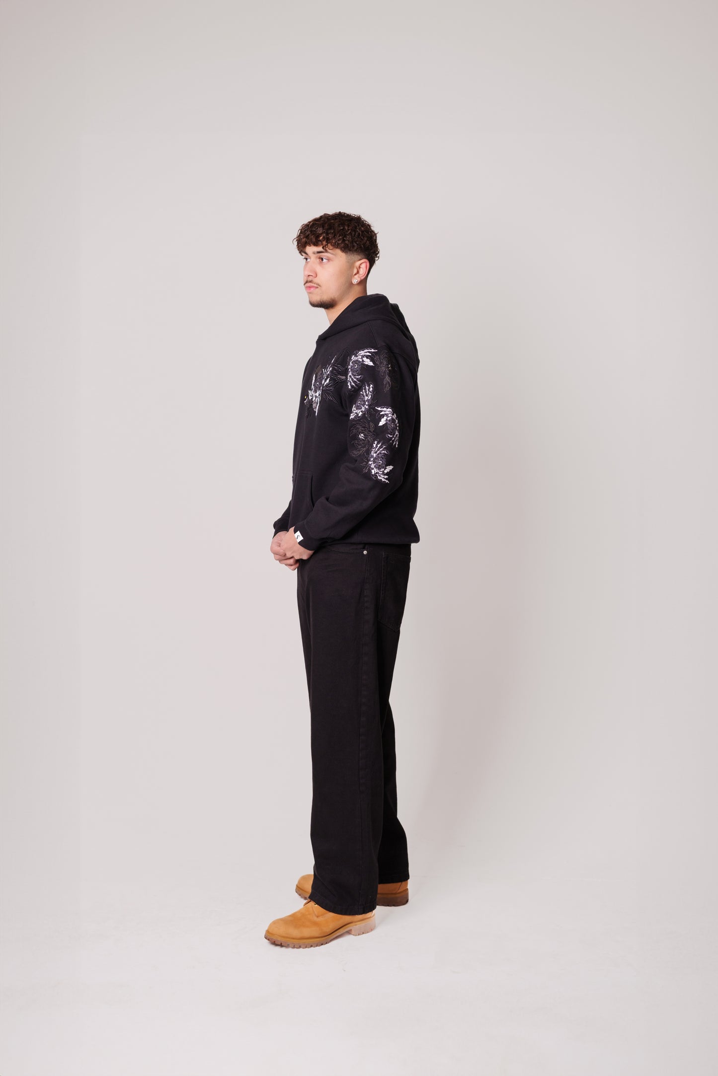 Black Mamba Embroidered Heavy Hoodie