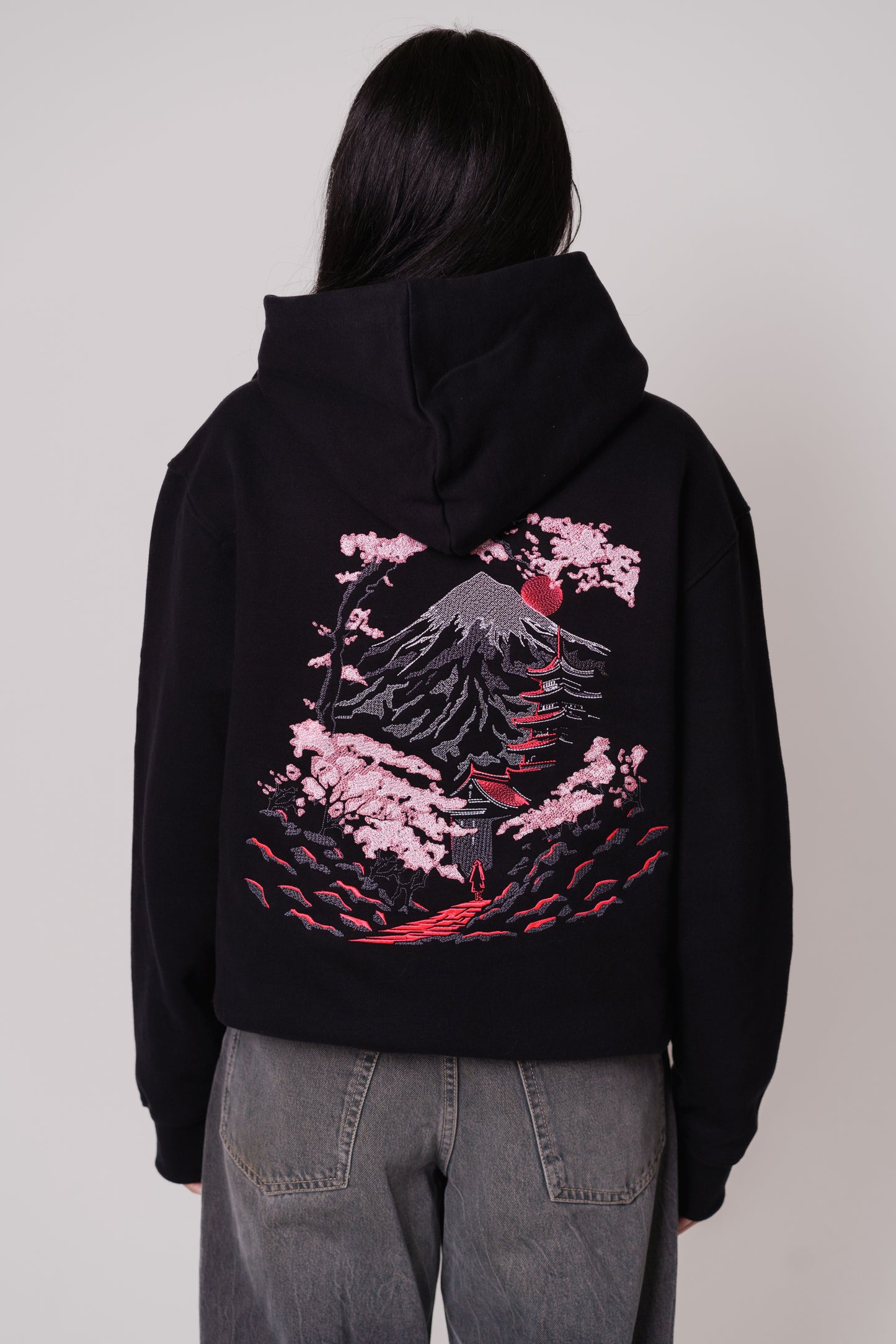 Mount Fuji Embroidered Heavy Hoodie