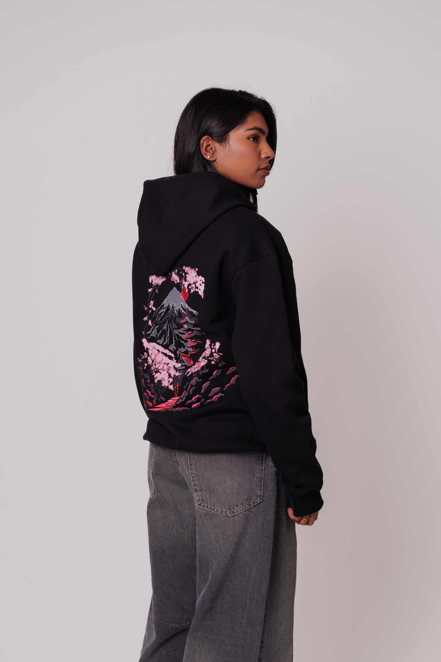 Mount Fuji Embroidered Heavy Hoodie