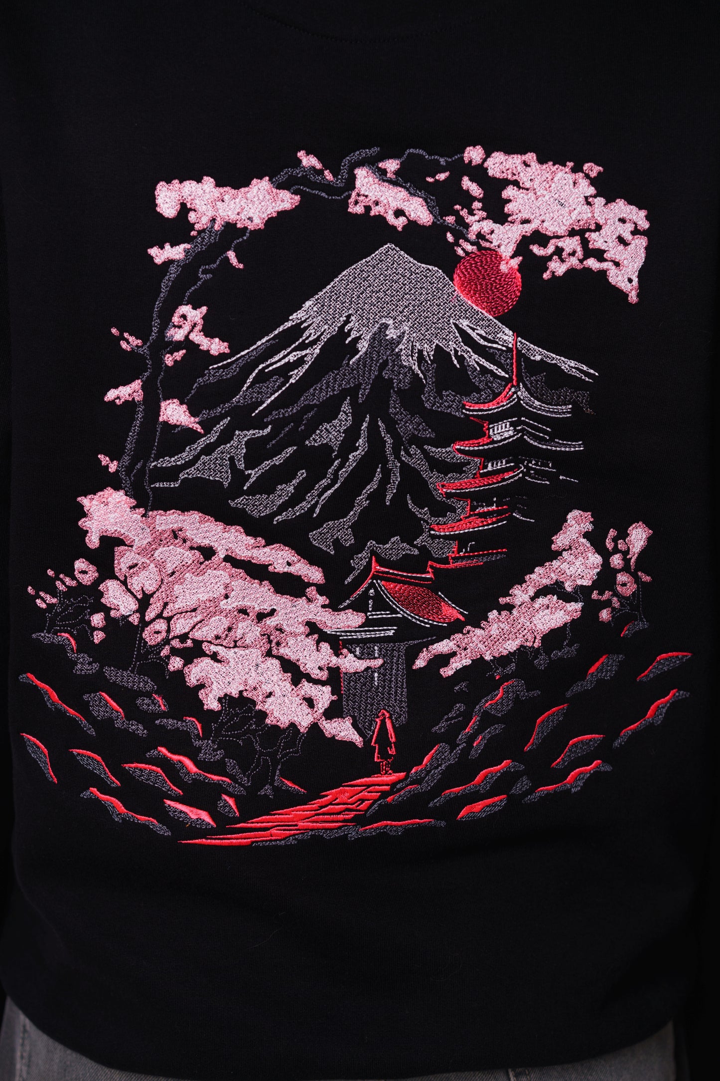 Mount Fuji Embroidered Heavy Hoodie