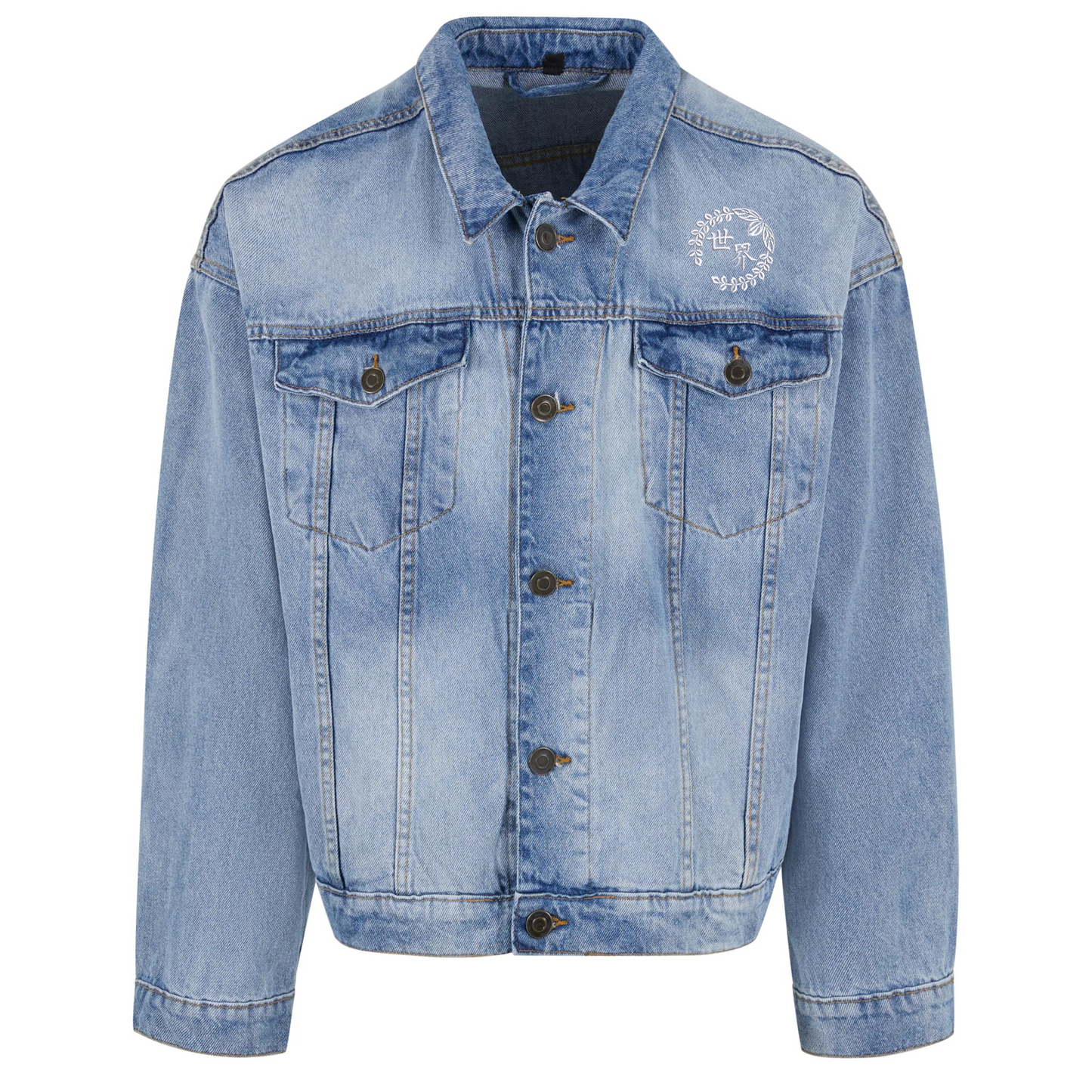 Mount Fuji Embroidered Heavy Denim Jacket