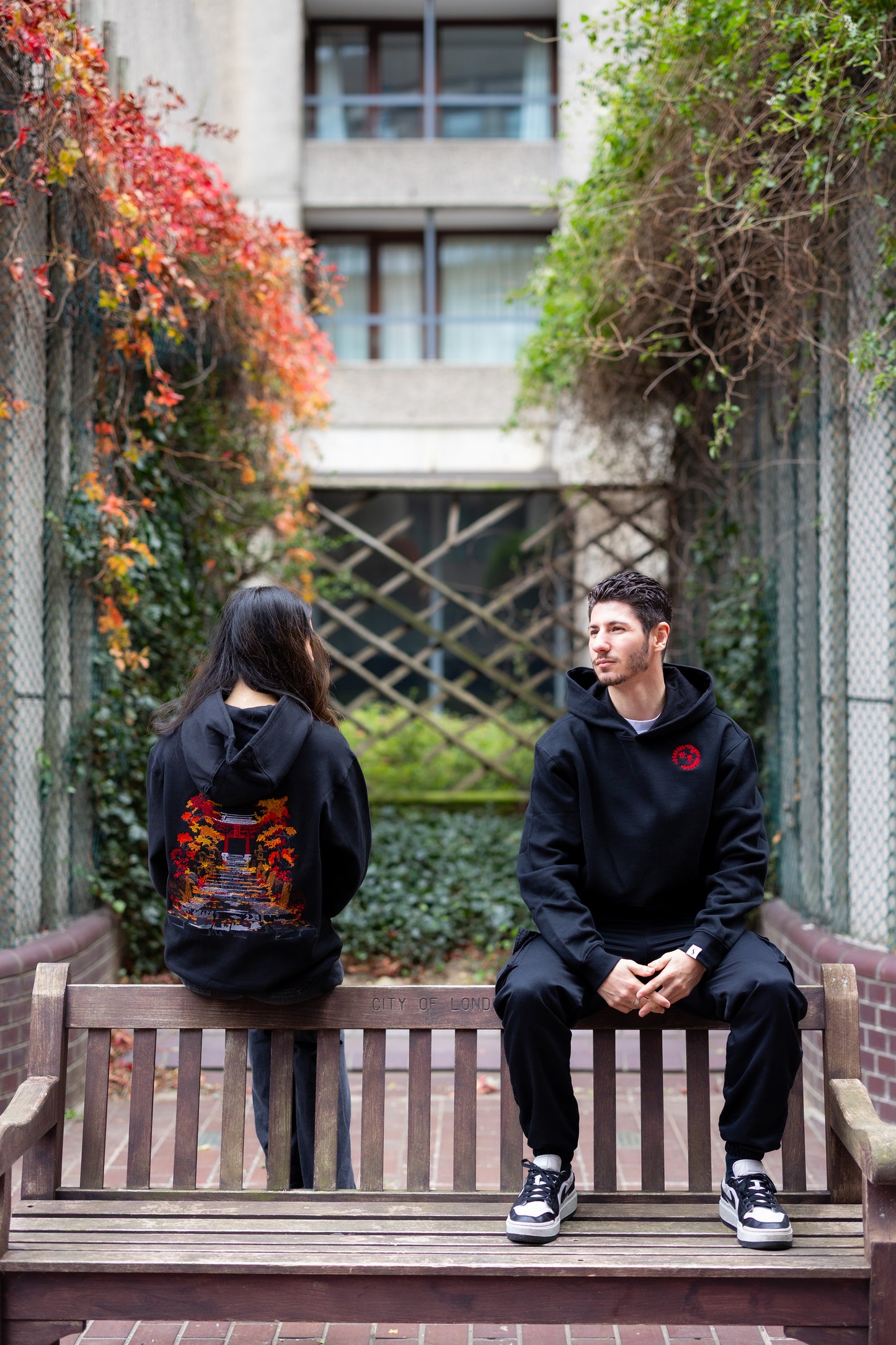 Heaven Torii Gate Embroidered Heavy Hoodie