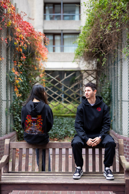 Heaven Torii Gate Embroidered Heavy Hoodie