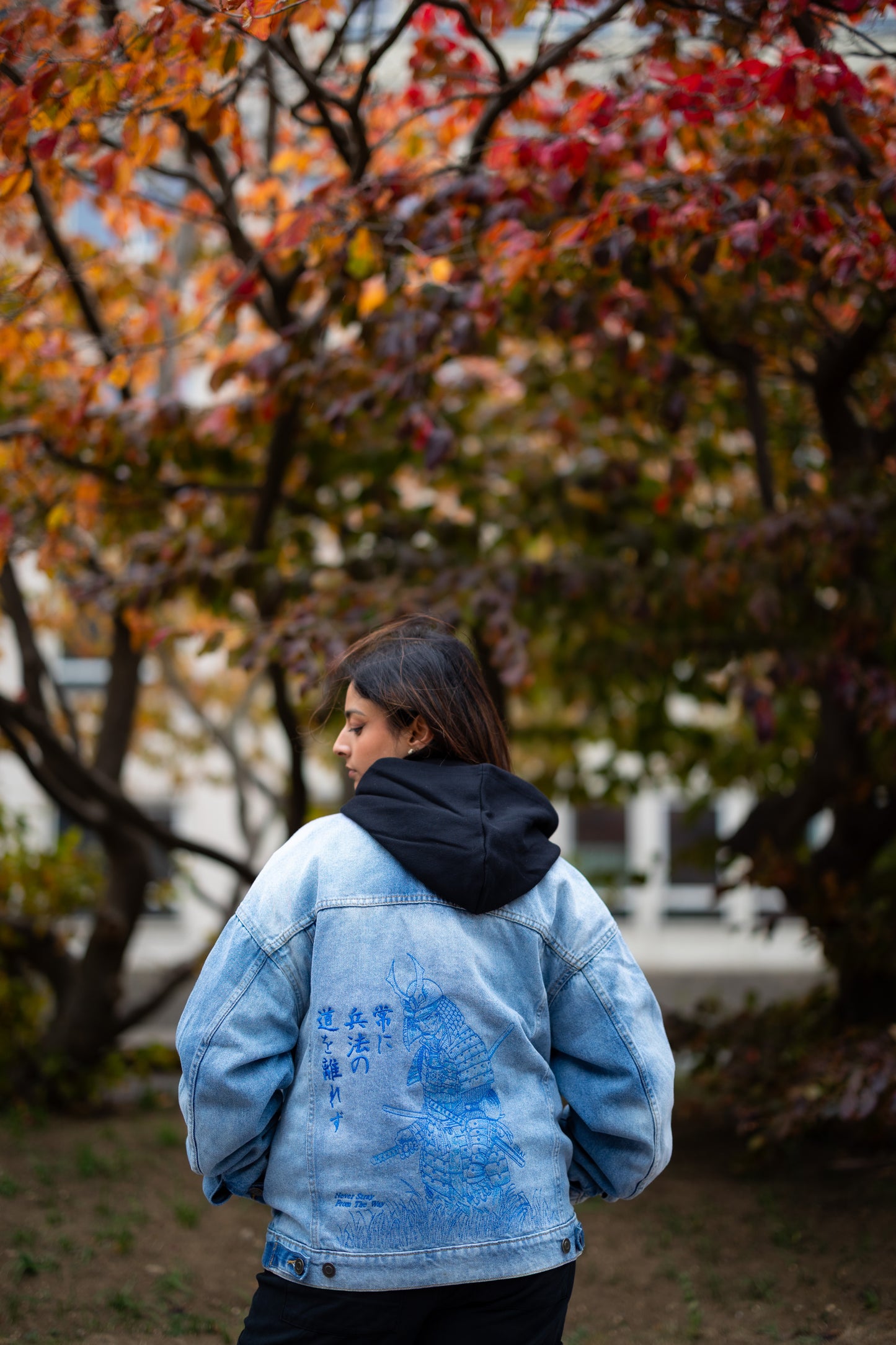 Way of the Samurai Embroidered Heavy Denim Jacket