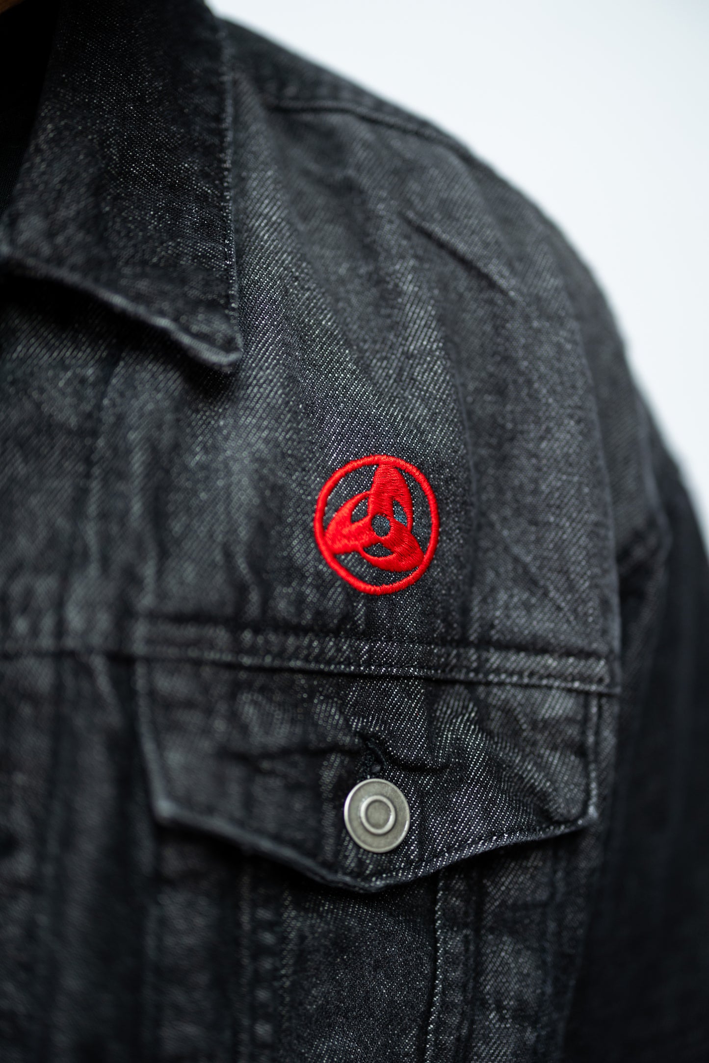 Tobi | Madara Embroidered Boxy Denim Jacket |  Naruto Shippuden