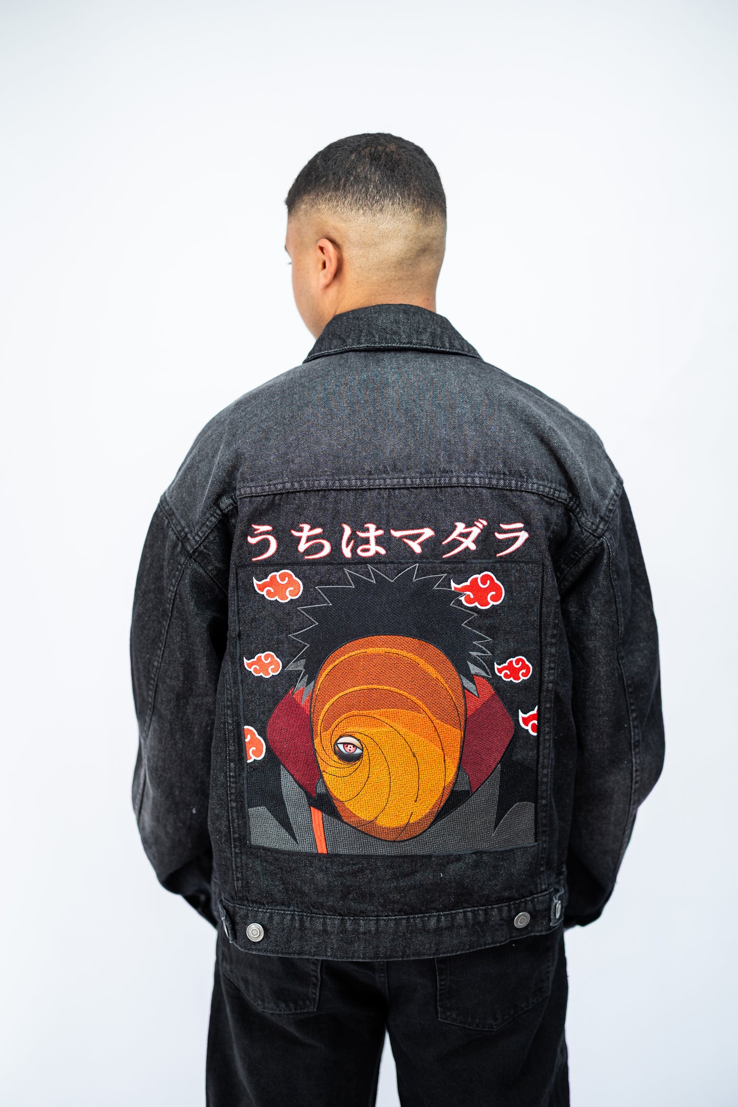 Tobi | Madara Embroidered Boxy Denim Jacket |  Naruto Shippuden