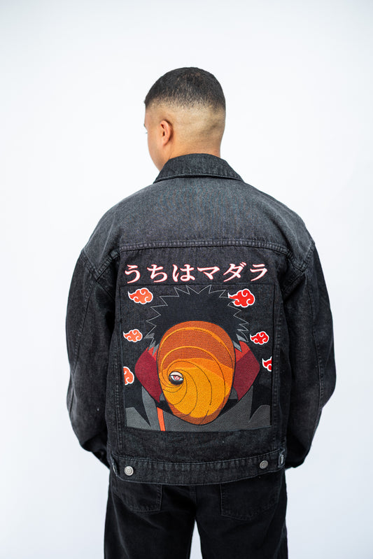 Tobi | Madara Embroidered Boxy Denim Jacket |  Naruto Shippuden