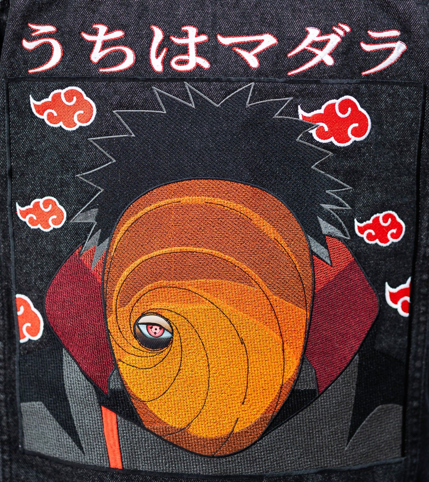 Tobi | Madara Embroidered Boxy Denim Jacket |  Naruto Shippuden