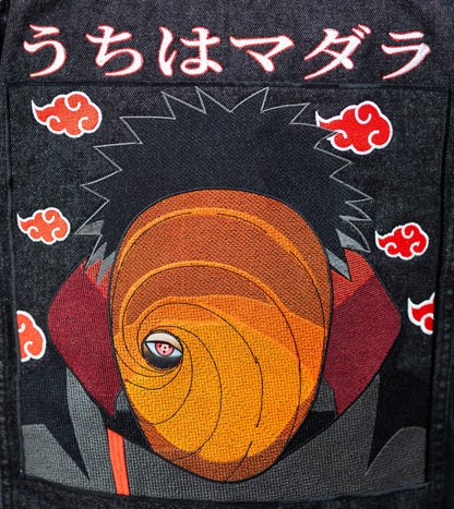 Tobi | Madara Embroidered Boxy Denim Jacket |  Naruto Shippuden