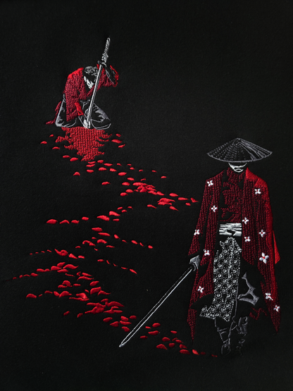 Samurai Defeat Embroidered Heavy Hoodie