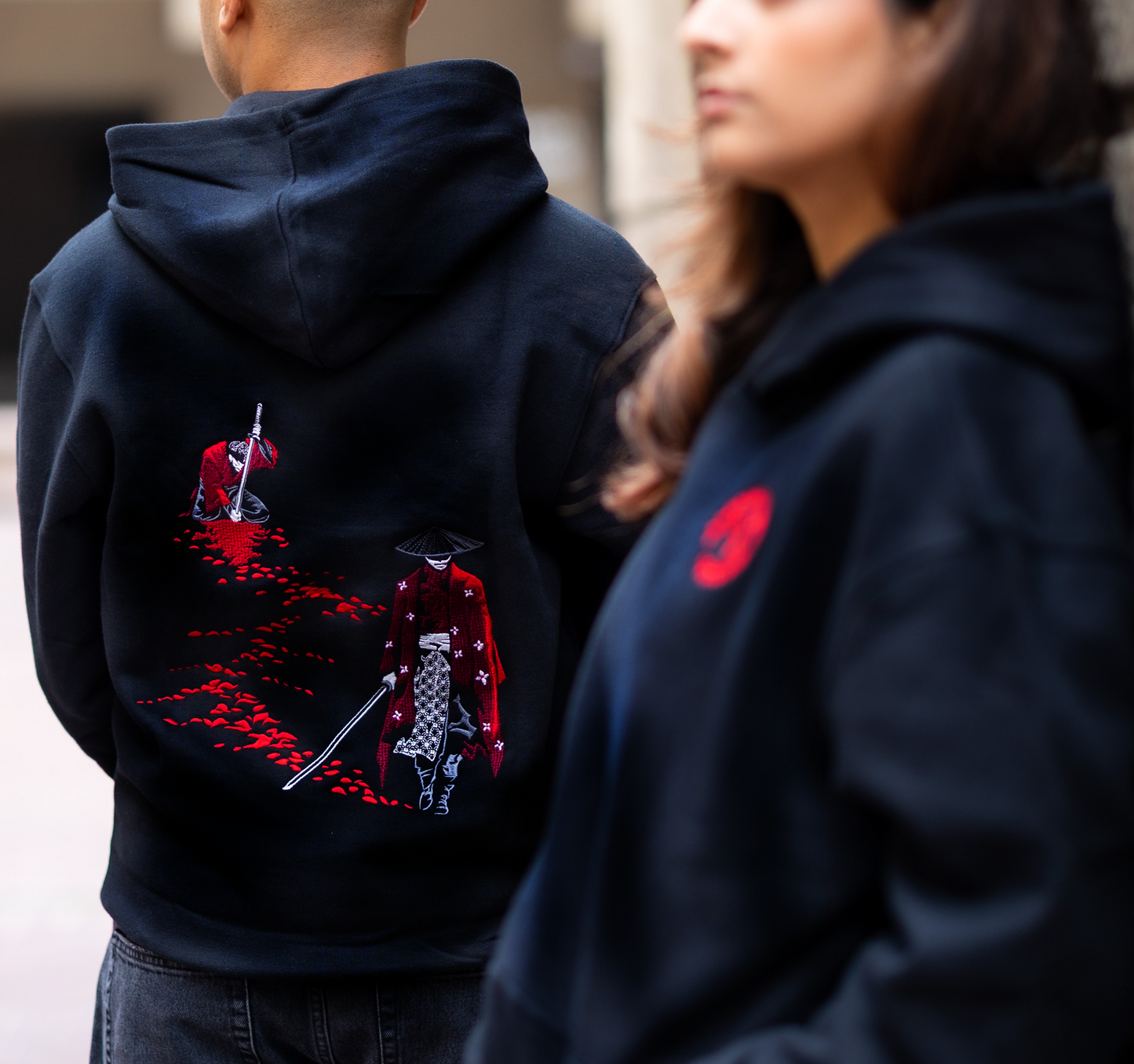 Samurai Defeat Embroidered Heavy Hoodie