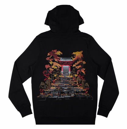 Heaven Torii Gate Embroidered Heavy Hoodie